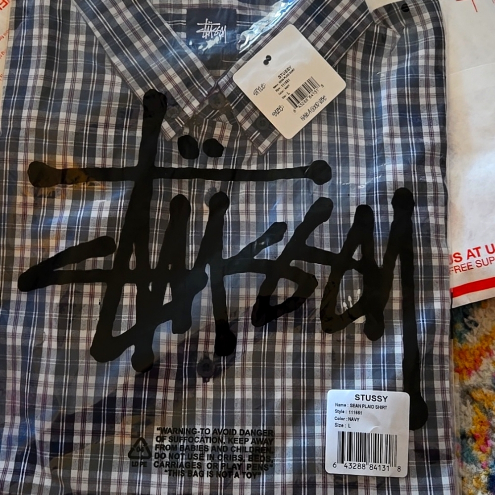 COPY - COPY - Brand new STUSSY MENS LONG SLEEVE BUTTON UP